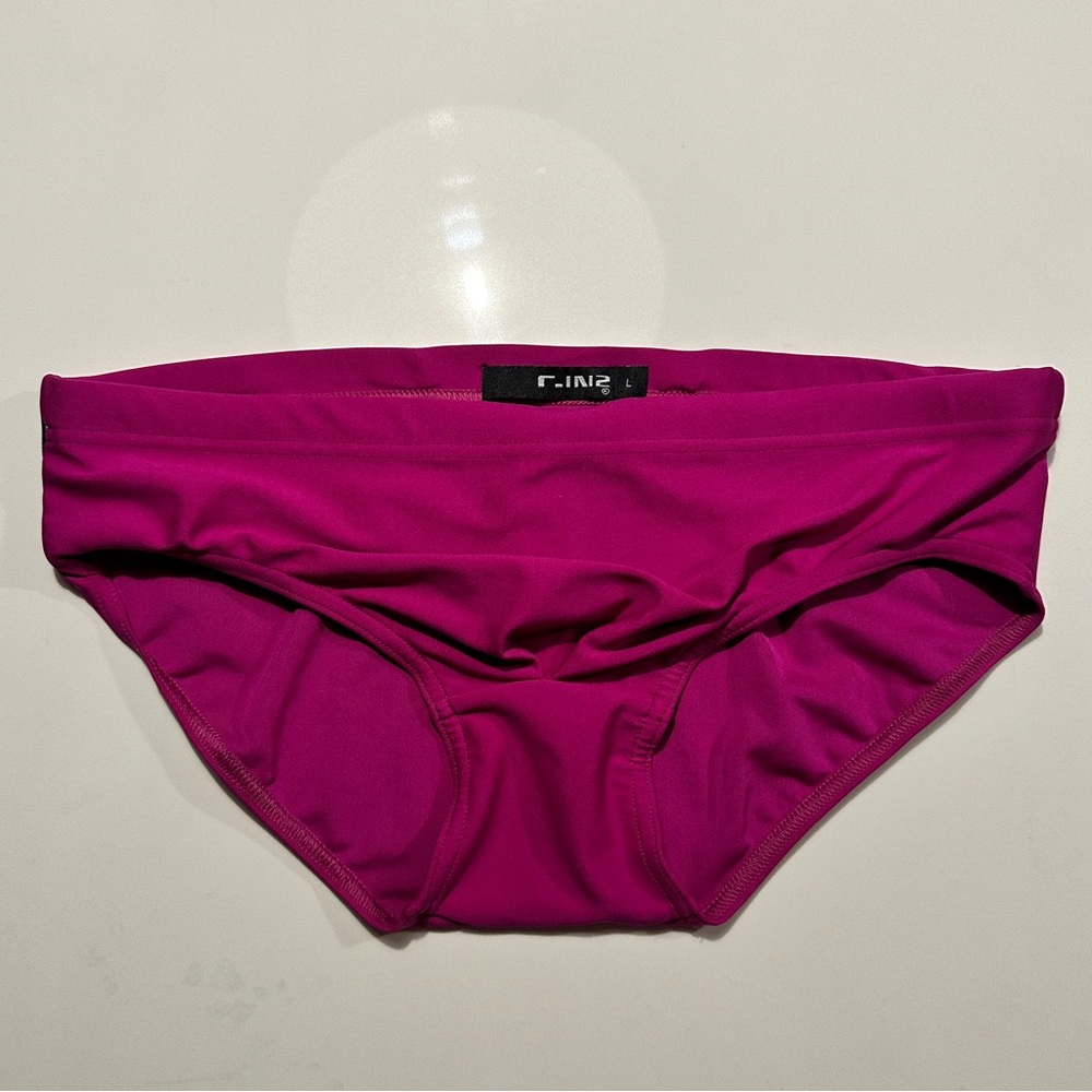 Men's swimwear C-IN2 Large swim brief. Low no show Brazilian brief. Fuscia.